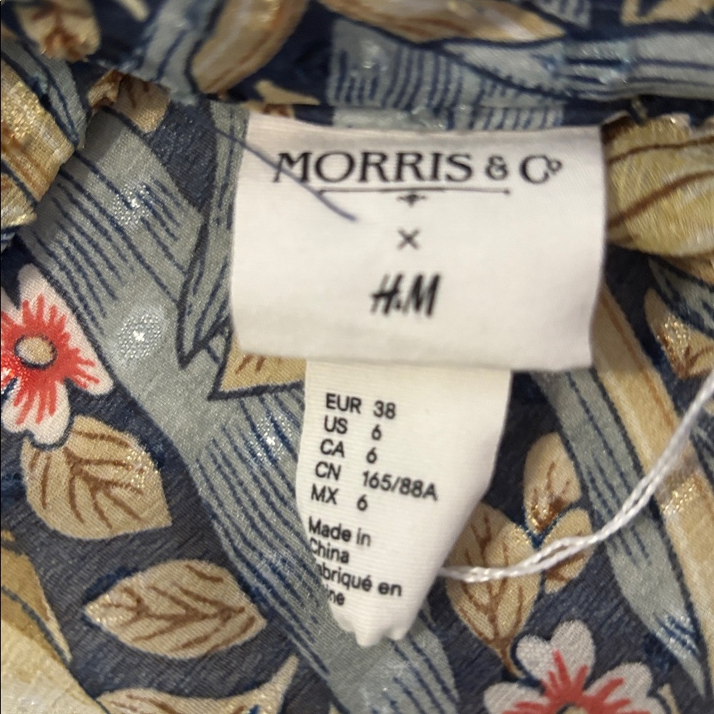 H&M x Morris & CO Floral Long Sleeve Maxi Dress - Picture 6 of 7
